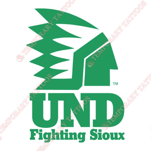 North Dakota Fighting Sioux Customize Temporary Tattoos Stickers NO.5586